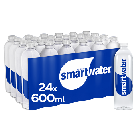 Glaceau Smartwater 600ml Water Bottles - (Pack of 24)