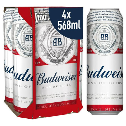 Budweiser Lager 568ml Cans - (Pack of 24)
