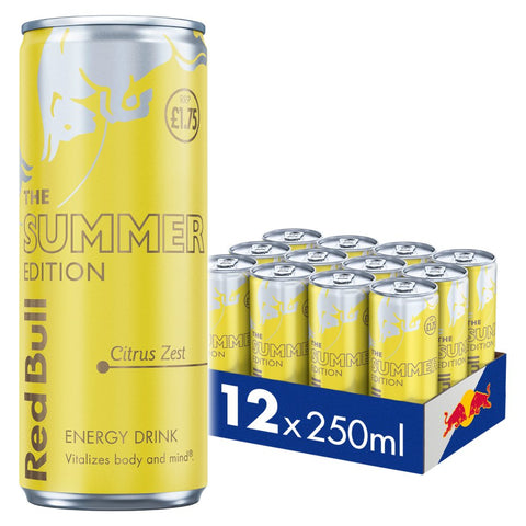 Redbull Energy Drink 250ml Editions PM 1.75 - (Pack of 12)