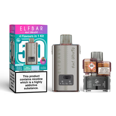 Elf Bar 4 in 1 Ultra 50k Rechargeable Vape Kit - (Pack of 5)
