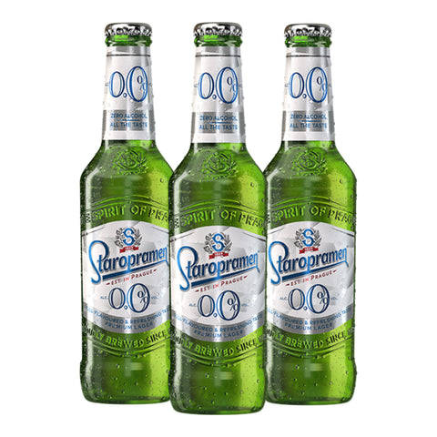 Staropramen 330ml 0% Alcohol Bottles - (Pack of 24)