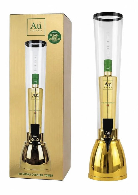Au Vodka Green Watermelon Cocktail 70cl With Tower Drink Dispenser - 1 Pc - Washington Vapes Wholesale