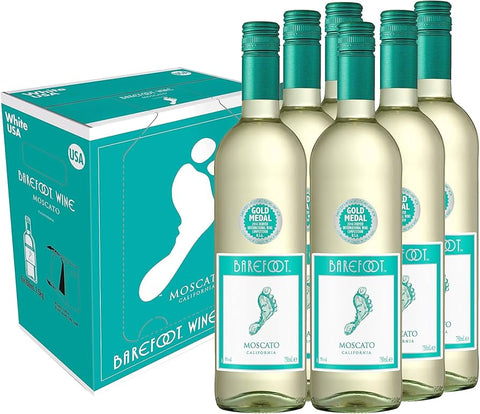 Barefoot White Moscato Wine 75cl – Pack of 6 - Washington Vapes Wholesale