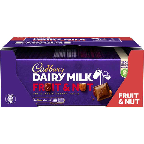 Cadbury Dairymilk Fruit & Nut 180g - (Pack of 15) - Washington Vapes Wholesale
