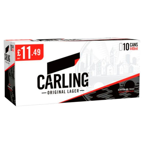 Carling Original Lager Beer Cans 2 x 440ml - (10 Pack) - Washington Vapes Wholesale