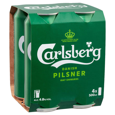 Carlsberg Danish Lager Beer 500ml Cans - (Pack of 24) - Washington Vapes Wholesale