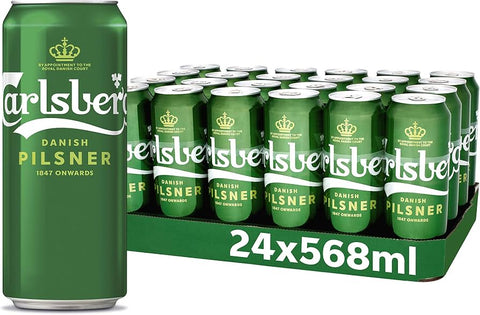 Carlsberg Danish Lager Beer 568ml - (24 Pack) - Washington Vapes Wholesale