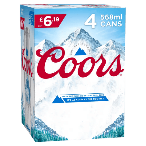 Coors Lager Beer Cans 568ml - (24 Pack) - Washington Vapes Wholesale