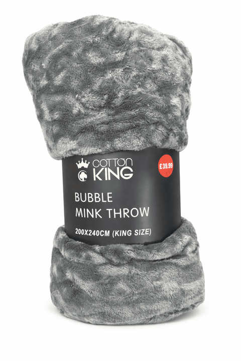 Cotton King Bubble Mink Throw – King Size (200 × 240 cm) - Washington Vapes Wholesale