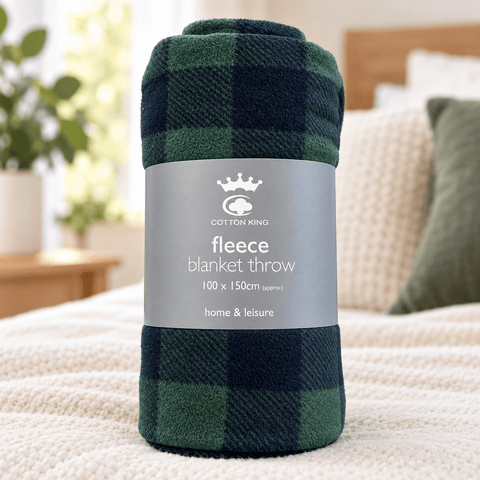 Cotton King Fleece Blanket Throw 100x150cm - Assorted Colours - Washington Vapes Wholesale
