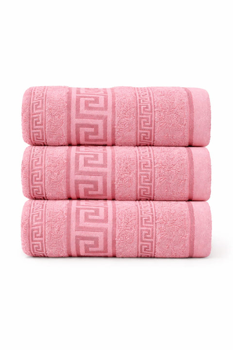 Cotton King Greek Key Hand Sheets – Pack of 3 (50 x 90 cm) - Washington Vapes Wholesale