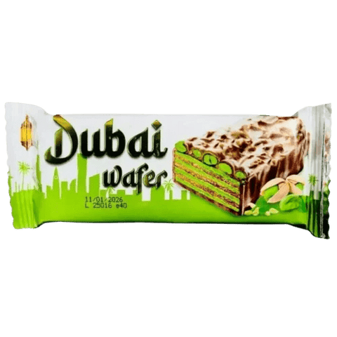 Dubai Pistachio Wafer 40g - (Pack of 24) - Washington Vapes Wholesale