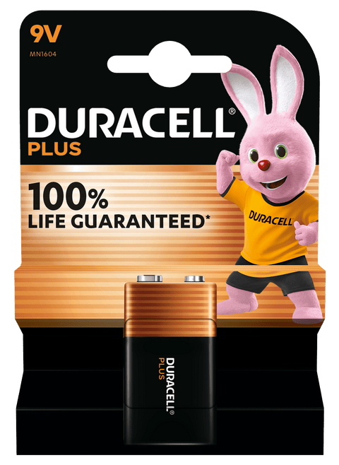 Duracell 9V Plus Power +100% 1PK - (Pack of 10) - Washington Vapes Wholesale