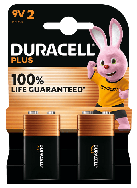 Duracell 9V Plus Power +100% 2PK - (Pack of 10) - Washington Vapes Wholesale