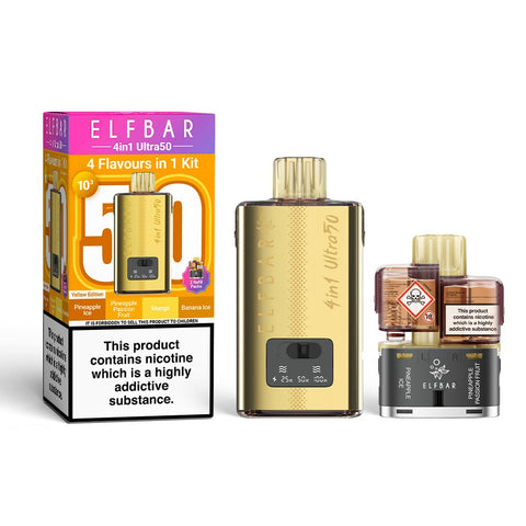 Elf Bar 4 in 1 Ultra 50k Vape Kit - (Pack of 5) - Washington Vapes Wholesale