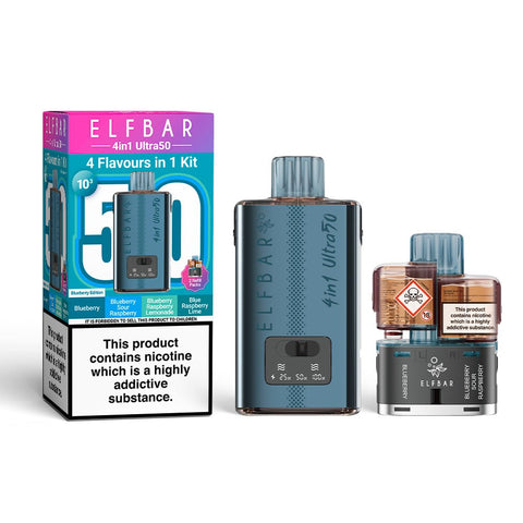 Elf Bar 4 in 1 Ultra 50k Vape Kit - (Pack of 5) - Washington Vapes Wholesale