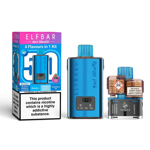 Elf Bar 4 in 1 Ultra 50k Vape Kit - (Pack of 5) - Washington Vapes Wholesale