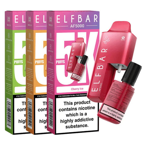 Elf Bar AF5000 V1 Rechargeable Vape Kit - (Pack of 5) - Washington Vapes Wholesale