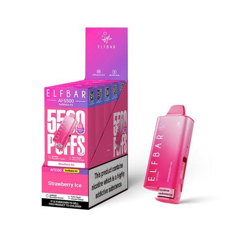 Elf Bar AF5500 Rechargeable Vape Kit - (Pack of 5) - Washington Vapes Wholesale