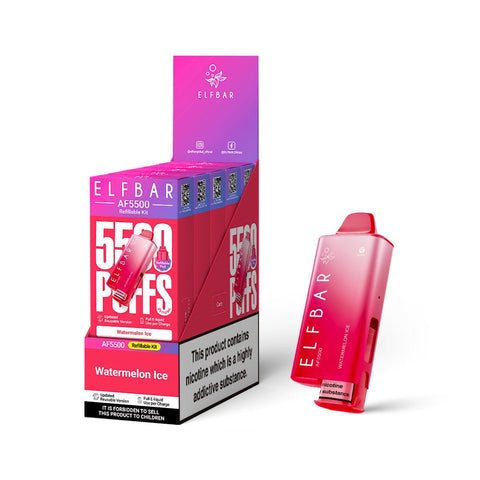 Elf Bar AF5500 Rechargeable Vape Kit - (Pack of 5) - Washington Vapes Wholesale