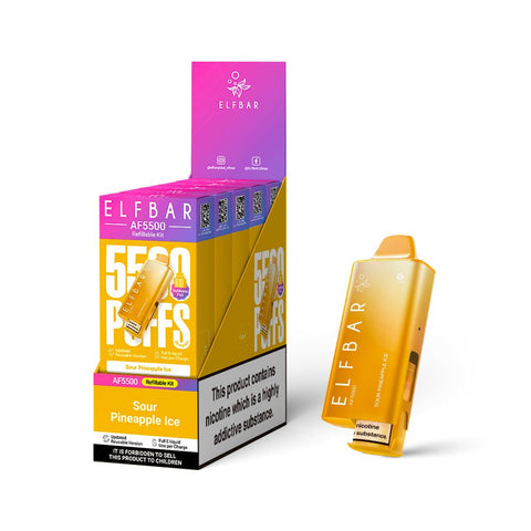 Elf Bar AF5500 Rechargeable Vape Kit - (Pack of 5) - Washington Vapes Wholesale