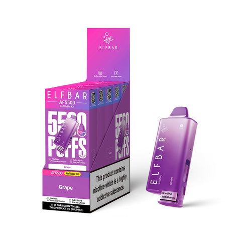 Elf Bar AF5500 Rechargeable Vape Kit - (Pack of 5) - Washington Vapes Wholesale