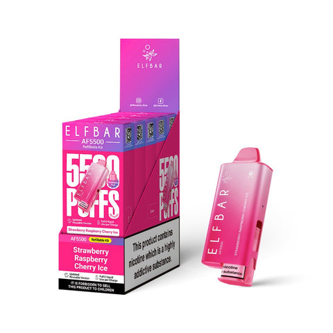 Elf Bar AF5500 Rechargeable Vape Kit - (Pack of 5) - Washington Vapes Wholesale
