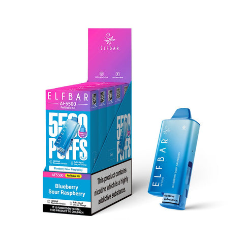 Elf Bar AF5500 Rechargeable Vape Kit - (Pack of 5) - Washington Vapes Wholesale