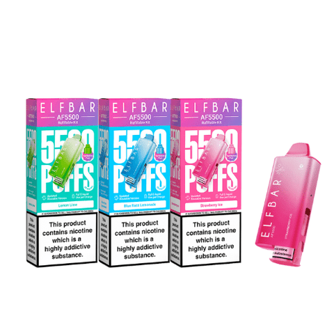 Elf Bar AF5500 Rechargeable Vape Kit - (Pack of 5) - Washington Vapes Wholesale