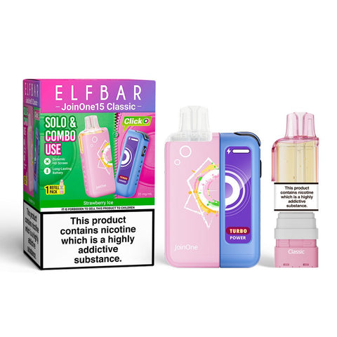 Elf Bar Join ONE 15K Rechargeable Vape Kit - (Pack of 5) - Washington Vapes Wholesale