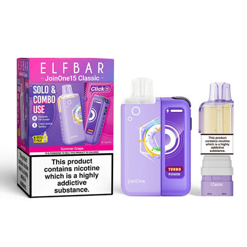 Elf Bar Join ONE 15K Rechargeable Vape Kit - (Pack of 5) - Washington Vapes Wholesale