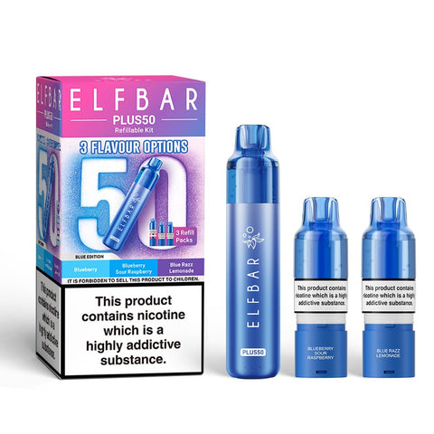 Elfbar Plus50 Prefilled Vape Kit - (Pack of 5) - Washington Vapes Wholesale