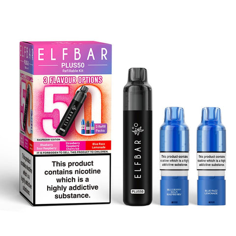 Elfbar Plus50 Prefilled Vape Kit - (Pack of 5) - Washington Vapes Wholesale