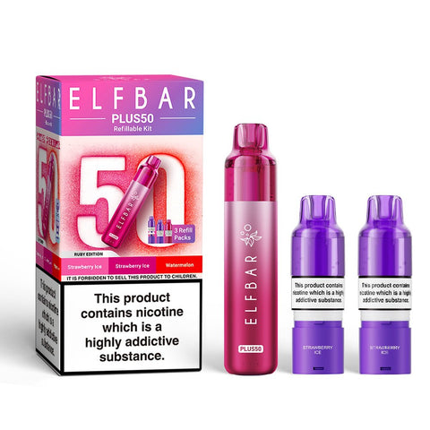 Elfbar Plus50 Prefilled Vape Kit - (Pack of 5) - Washington Vapes Wholesale