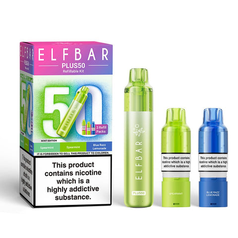 Elfbar Plus50 Prefilled Vape Kit - (Pack of 5) - Washington Vapes Wholesale