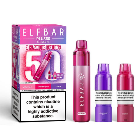 Elfbar Plus50 Prefilled Vape Kit - (Pack of 5) - Washington Vapes Wholesale