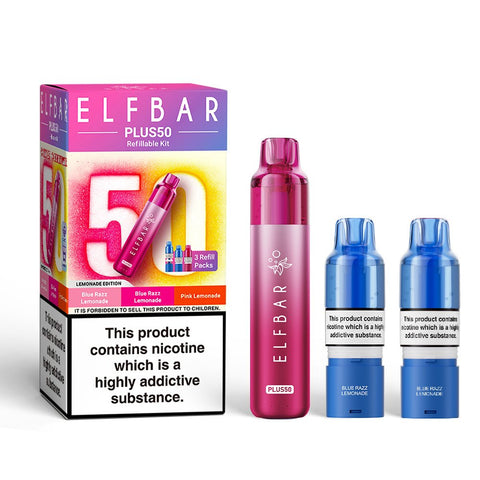 Elfbar Plus50 Prefilled Vape Kit - (Pack of 5) - Washington Vapes Wholesale