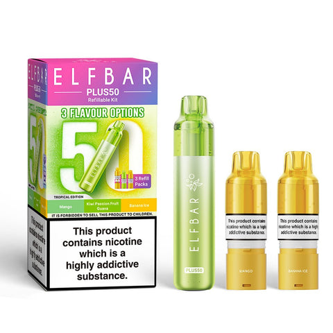Elfbar Plus50 Prefilled Vape Kit - (Pack of 5) - Washington Vapes Wholesale