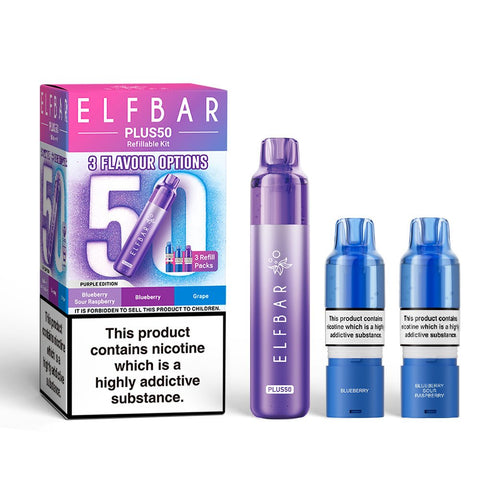 Elfbar Plus50 Prefilled Vape Kit - (Pack of 5) - Washington Vapes Wholesale