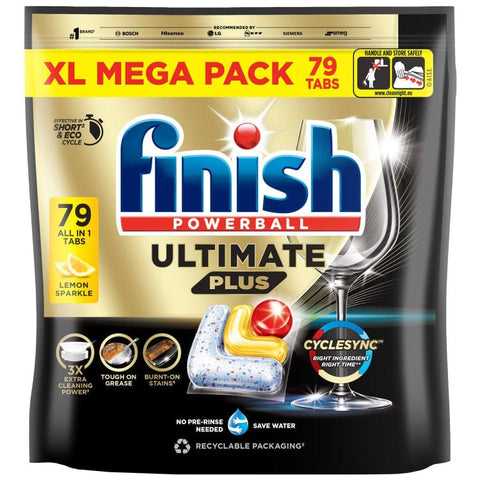 Finish Dishwasher Tablets Ultimate Plus 79's - (Pack of 5) - Washington Vapes Wholesale