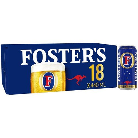 Foster’s Lager Beer Cans 440ml – (Pack of 18) - Washington Vapes Wholesale