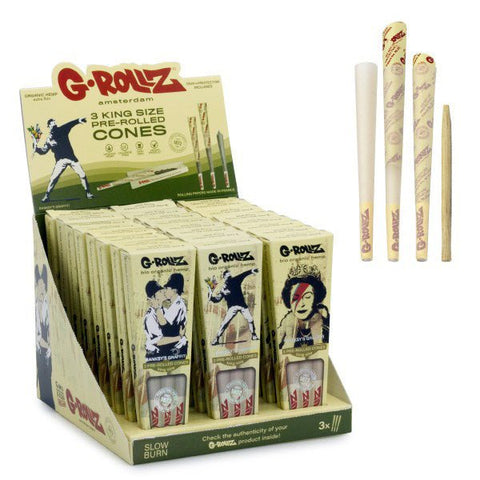 G - Rollz Bio Organic Kingsize Prerolled Cones - (Pack of 20) - Washington Vapes Wholesale