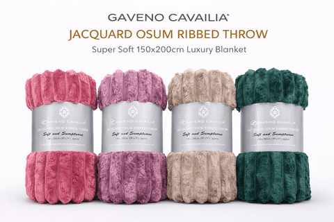 Gaveno Cavailia Jacquard Osum Ribbed Throw 150x200cm - Washington Vapes Wholesale