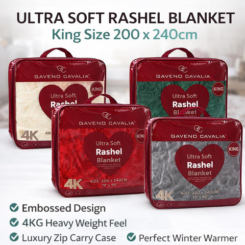 Gaveno Cavailia Ultra Soft Rashel Blanket – King Size (200 x 240cm) - Washington Vapes Wholesale