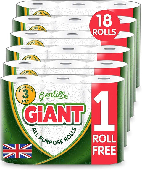 Gentille Giant 3 Ply Kitchen Roll 3 x 6pck - (Pallet of 46 Packs) - Washington Vapes Wholesale