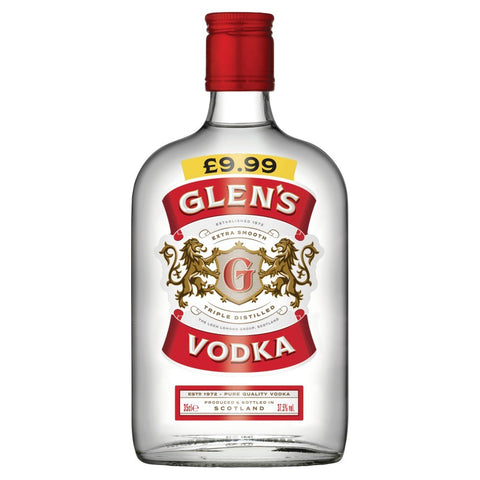 Glen's Vodka 35cl PM £9.99 - (Pack of 6) - Washington Vapes Wholesale
