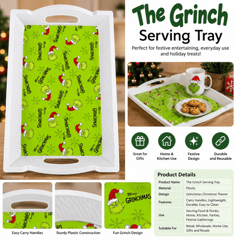 Grinch Christmas Serving Tray - Washington Vapes Wholesale
