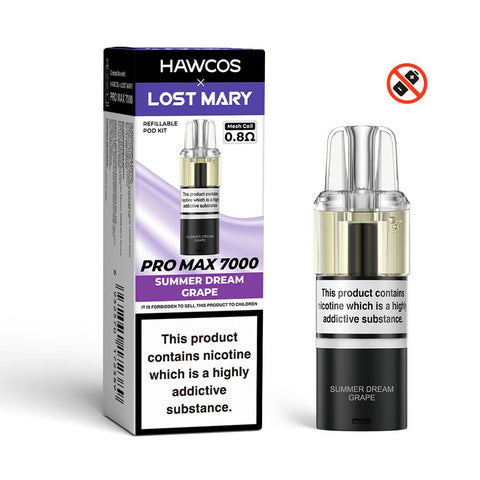 Hawcos x Lost Mary Pro Max 7000 Refillable Pod - (Pack of 5) - Washington Vapes Wholesale
