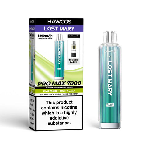 Hawcos x Lost Mary Pro Max 7000 Refillable Vape Kit - (Pack of 5) - Washington Vapes Wholesale