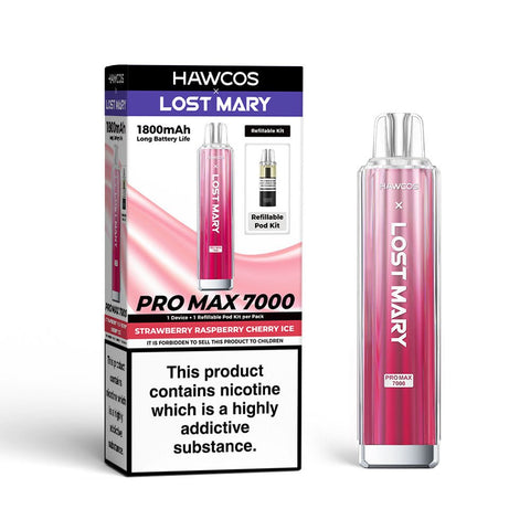 Hawcos x Lost Mary Pro Max 7000 Refillable Vape Kit - (Pack of 5) - Washington Vapes Wholesale